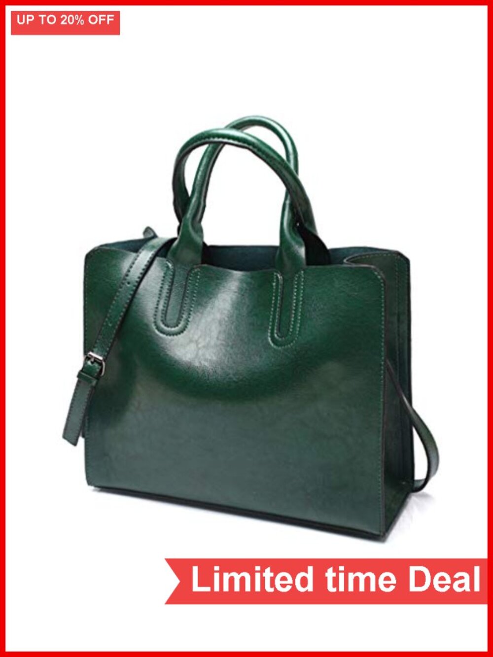 Faux Leather Tote Bag with Adjustable Strap PU Leather Satchel